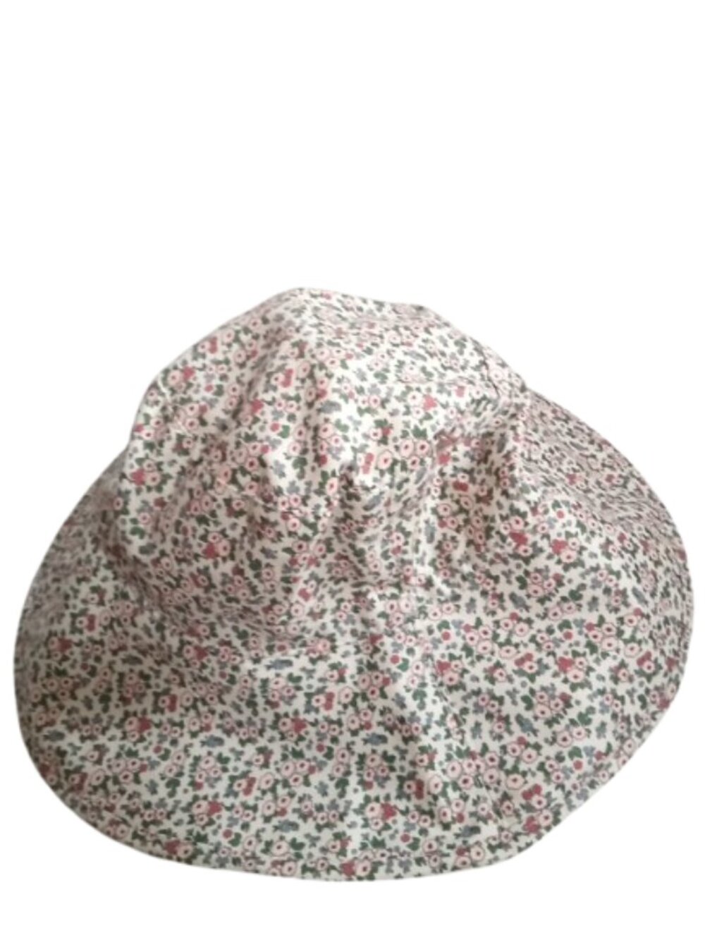 Haute Hippie Style Hat Floral Ditzy Wide-Brim Sun Bucket Hat Beige Floral Pink
